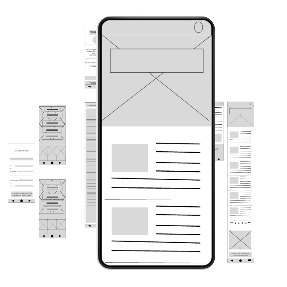 Initial wireframes